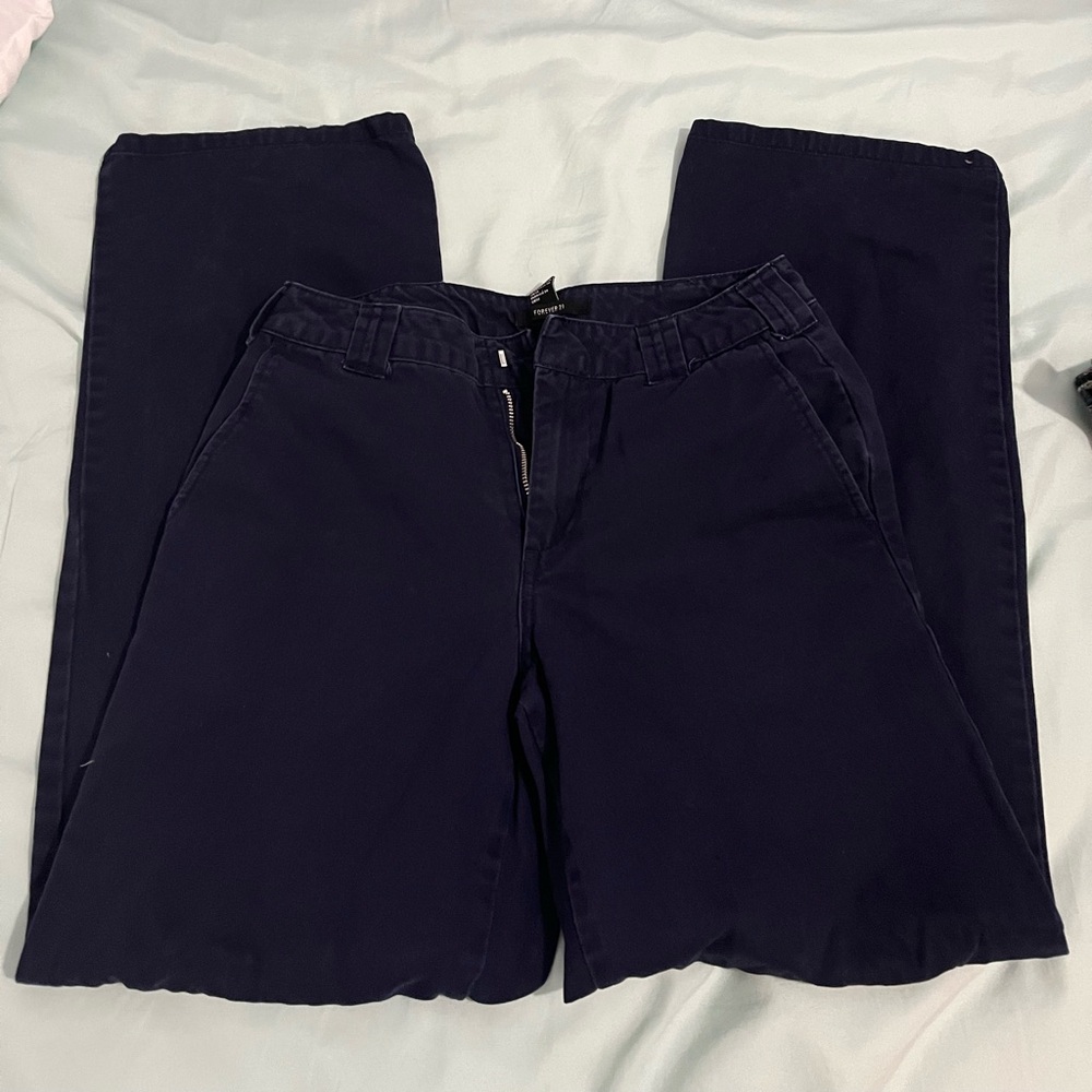 Forever 21 Navy Straight Leg